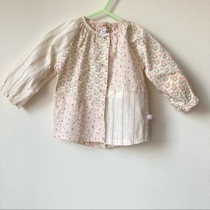 Euro Confetti Boho Peasant Cotton Blouse Top 6 Months Flower Print Patchwork new
